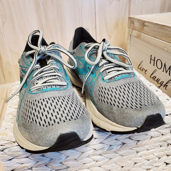 Brooks Adrenaline GTS 21 Women's Shoes Size 9.5 Gray Running Sneakers Grey/Teal - Picture 4 of 7